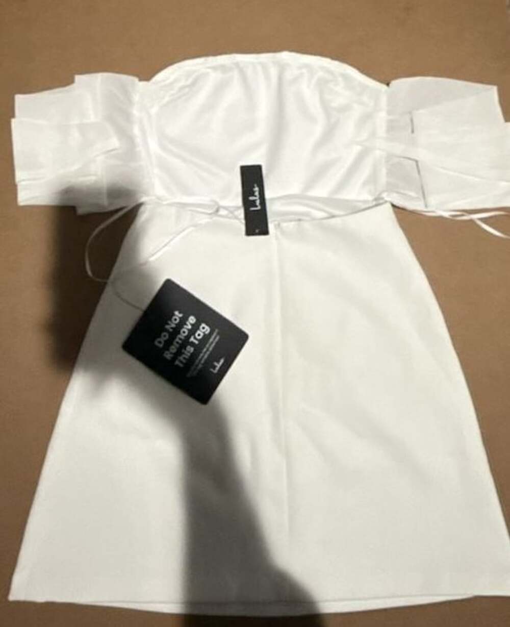 Lulus Off-The-Shoulder Mini Dress White